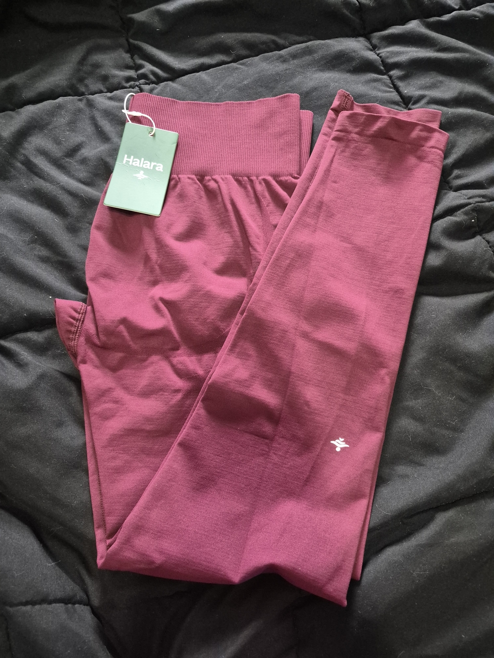 HALARA Womens' Burgundy High-Waist Leggings
